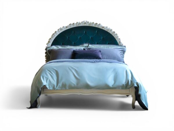 Empress Tiara Bed with arched tufted headboard