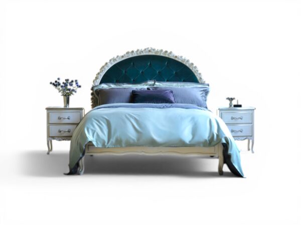 Palace inspired master bedroom bed