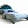 French carved arched headboard bed