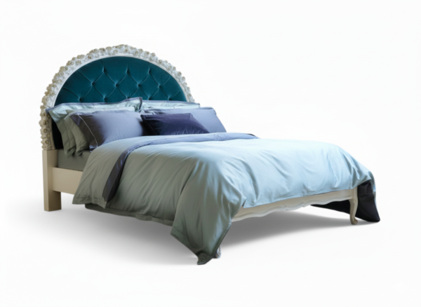 French carved arched headboard bed