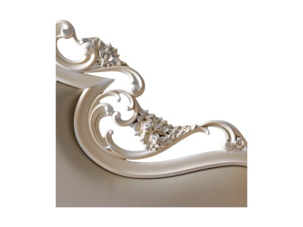 Royal upholstered crown headboard bed