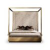 Mercure Gold Canopy Bed with metallic frame