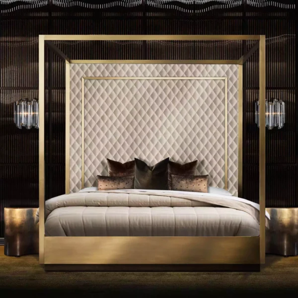 Contemporary master bedroom canopy bed