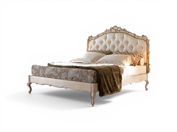 Tuscan Regent Bed with carved crown headboard