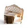 Italian luxury tufted hardwood bed