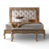 Montfort Carved Panel Bed with tufted upholstery