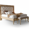 Ornate framed headboard master bedroom bed