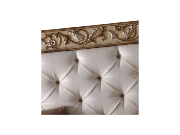 Heritage inspired carved wooden bed