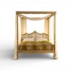 Italian luxury canopy bed with drapery