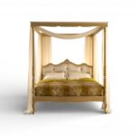 Italian luxury canopy bed with drapery