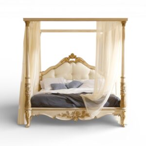 Royal Ascendancy Canopy Bed with carved four poster frame