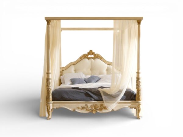 Royal Ascendancy Canopy Bed with carved four poster frame