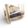 Monumental hardwood canopy bed design