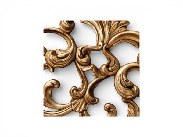 Ornate European scrollwork bed design