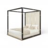 Luxury four poster bed with upholstered panels