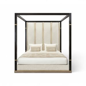 Monarch Pavilion Canopy Bed with architectural frame