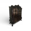 Luxury carved cabinet with glass-panelled doors