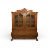 Regal storage cabinet in natural wood polish