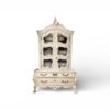 Rosette Rococo cabinet with ornate carved doors