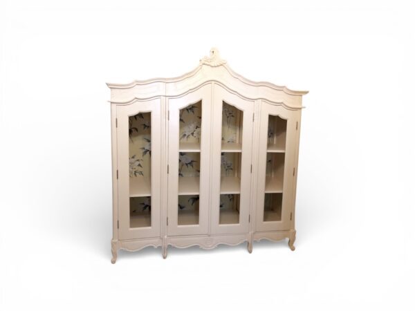 Classic Louis XV armoire with glass doors