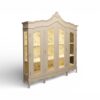 French Rococo armoire in elegant ivory finish