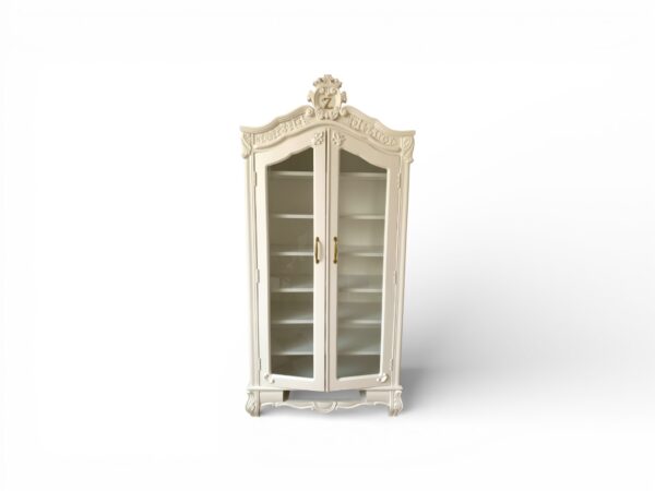 Marve Crown cupboard with glass-panelled doors