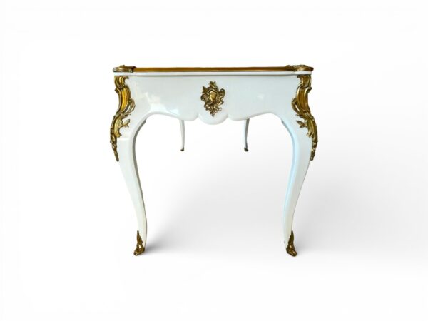 High end white and gold office desk