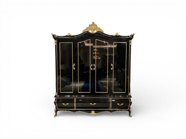 Kingsford Signature Wardrobe with black and gold finish