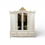 Kingsford Signature Wardrobe with ivory and gold finish