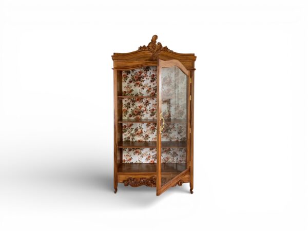 Tall teak wood Imperion Display Cabinet for elegant interiors