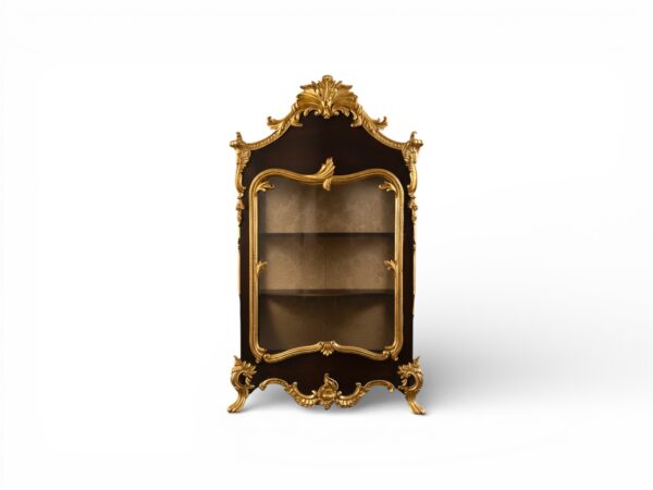 Baroque 17th century cabinet with ornate gold carvings