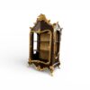 Classic baroque display cabinet in dark wood finish