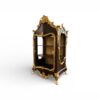 Antique style baroque cabinet with decorative shelves