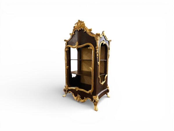Antique style baroque cabinet with decorative shelves