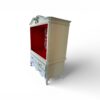 Designer storage cabinet with tall proportions