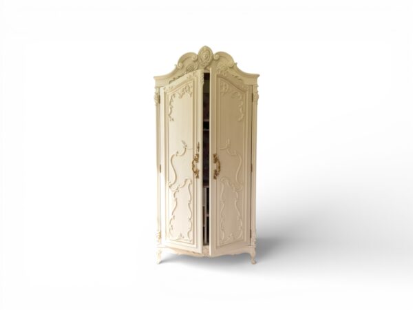 Classic European wooden wardrobe cabinet