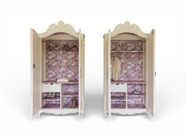 Premium carved wardrobe with refined silhouette