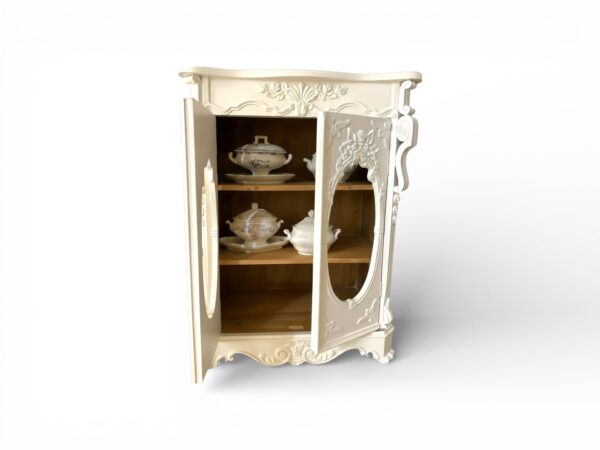 Designer accent cabinet with elegant craftsmanship