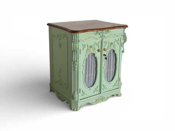 Luxury accent cabinet with decorative detailing