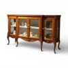 Classic wooden display cabinet with carved detailing