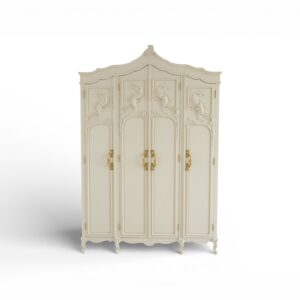 Wellington Grand wardrobe with carved four-door design