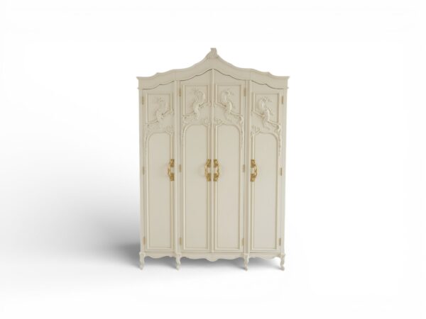 Wellington Grand wardrobe with carved four-door design