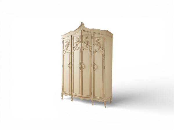 Classic European wooden wardrobe for luxury interiors
