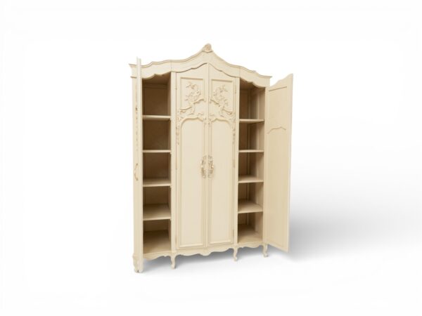 Luxury four-door wardrobe with ornate detailing