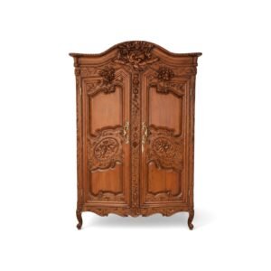 Louis XV heritage wardrobe with intricate carved doors