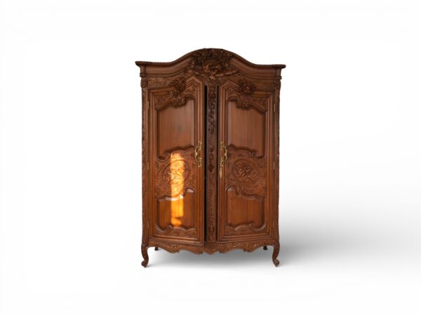 Classic French wooden wardrobe with rich detailing