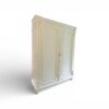 Solid wood panel wardrobe with refined detailing