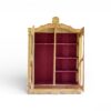 Royal style wardrobe with glass panels and carved crown