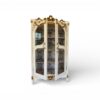 Luxury French style wardrobe with glass panel doors