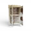 Classic ivory display cabinet with carved detailing